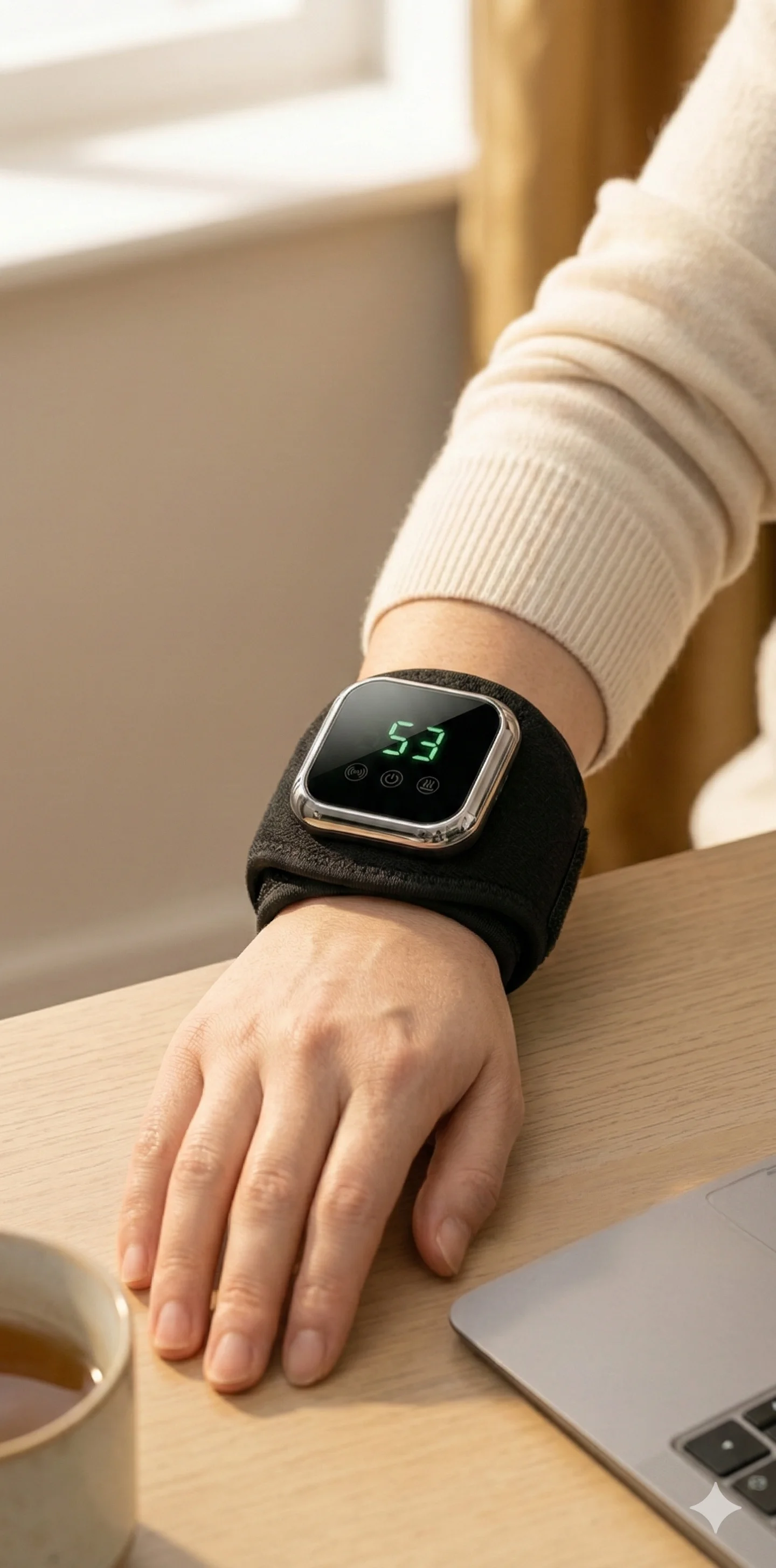 ThermaFlex Hands — heated wrist wrap with LED display